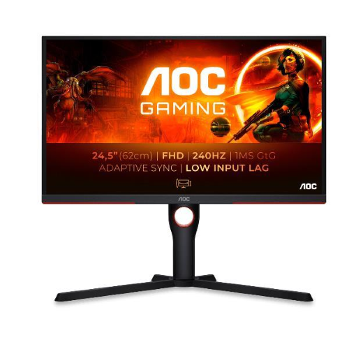 AOC G3 25G3ZM/BK GAMING 24.5" LED FULL HD W-LED 16:9 300 CDM 0,5 ms 3000:1 240Hz FREESYNC PREMIUM 2 x HDMI 1 x DISPLAYPORT NERO ROSSO